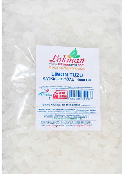 Limon Tuzu Granül Çakıl 1000 gr Paket