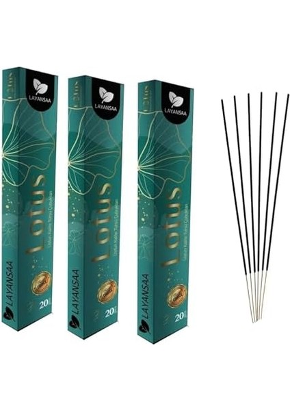 Lotus Çiçeği Kokusu Özel Aroma Kokusu Agarbatti Arınma 20 Adet 1 Paket Çubuk Tütsü