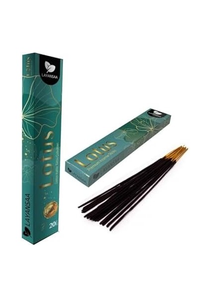 Lotus Çiçeği Kokusu Özel Aroma Kokusu Agarbatti Arınma 20 Adet 1 Paket Çubuk Tütsü