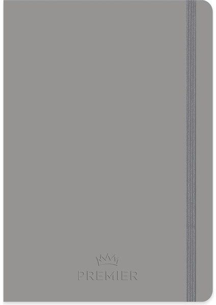 Color 17X24 96 Yaprak Çizgili Ciltli Premier Defter - Gri