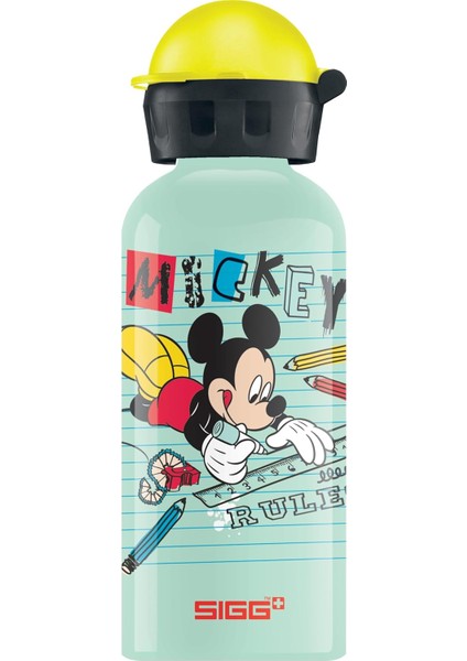 - Kbt Mickey Mouse School Alüminyum Içecek Şişesi, Sızdırmaz ve Kırılmaz, Tüy Kadar Hafif, Bpa Içermez, Iklime Zarar Vermez Sertifikalı, Spor ve Okul, Beyaz Yeşil, 0,4 L