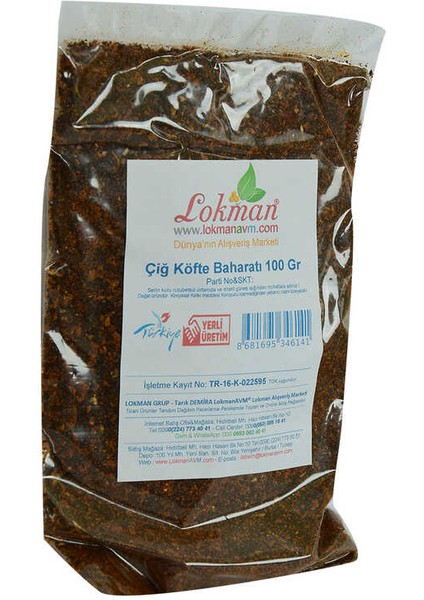Çiğ Köfte Saf Baharatı 100 gr Paket