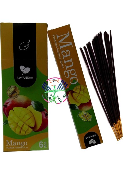 Mango (Fresh) Kokusu Özel Aroma Kokusu Agarbatti Arınma 20 Adet 1 Paket Çubuk Tütsü