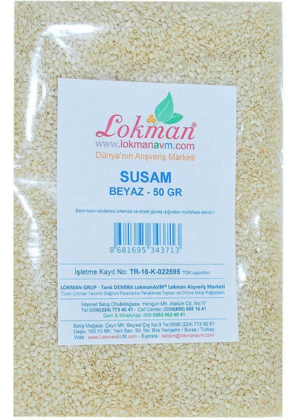 Susam Beyaz 50 gr Paket