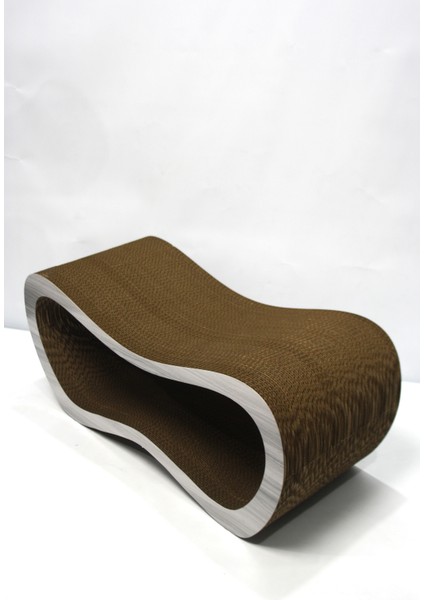 Karton Kedi Tırmalama Kanepesi - Large - Gri Ahşap Desen - (59X26X24 Cm) fırsatları