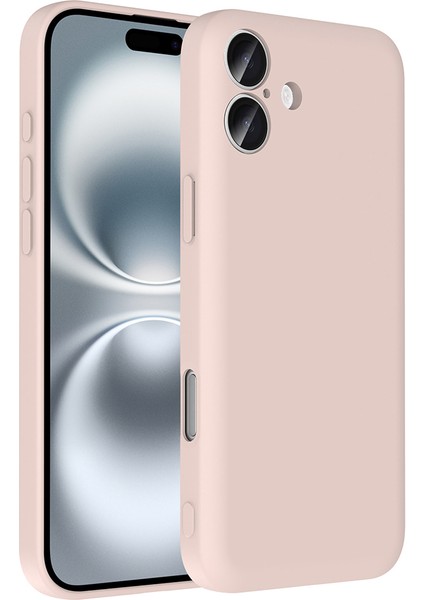 Apple iPhone 16 Plus Kılıf Kamera Korumalı Kartlık Hazneli Lmn Vitra Kapak - Pembe