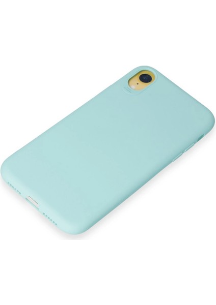 Apple iPhone Xr Kılıf First Silikon - Turkuaz Glstd