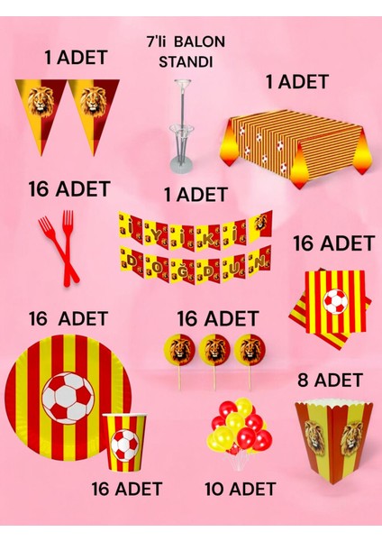 16 Kişilik Kırmızı Sarı Temalı 2xl Paket - Doğum Günü Parti ve Eğlenceli Etkinlikler fiyatları