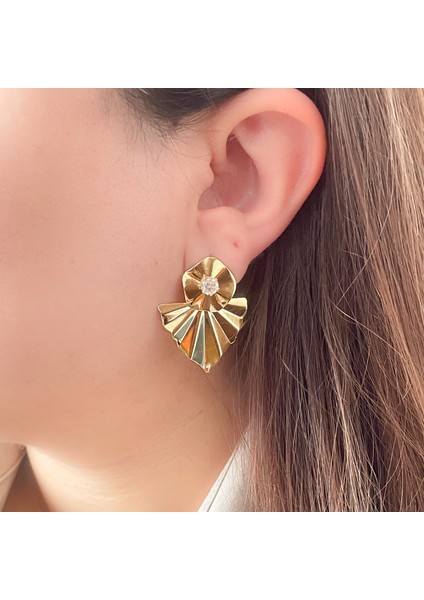 Soltria Üçgen Gold Küpe