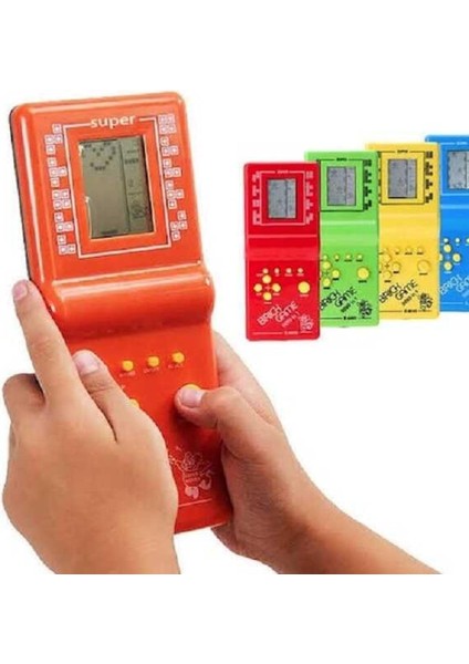 Taşınabilir Retro Pilli Tetris El Atarisi Nostaljik Hafif Oyuncak Oyun Konsolu