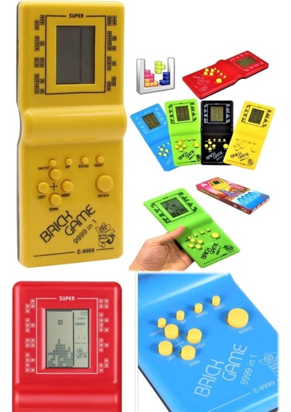 Taşınabilir Retro Pilli Tetris El Atarisi Nostaljik Hafif Oyuncak Oyun Konsolu