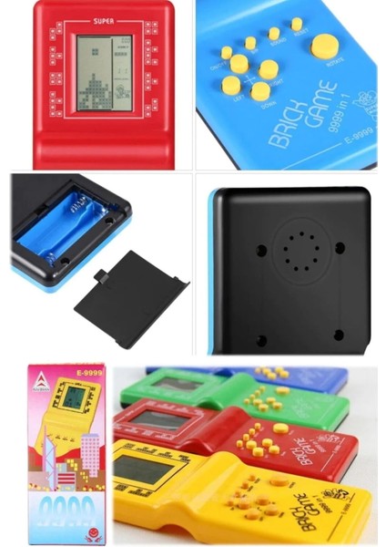 Taşınabilir Retro Pilli Tetris El Atarisi Nostaljik Hafif Oyuncak Oyun Konsolu