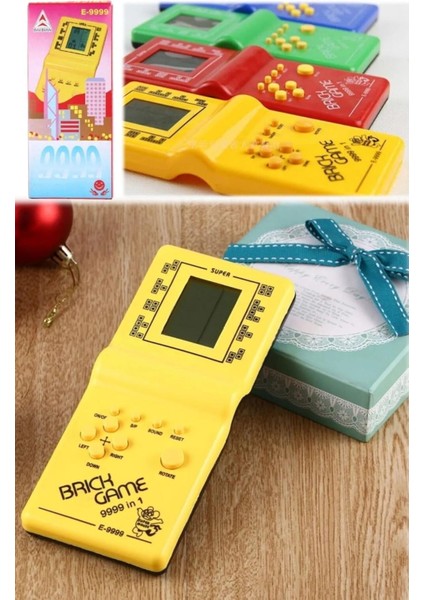Taşınabilir Retro Pilli Tetris El Atarisi Nostaljik Hafif Oyuncak Oyun Konsolu