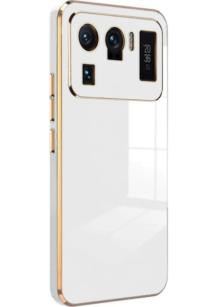 Xiaomi Mi 11 Ultra Kılıf Volet Silikon - Beyaz Glstd