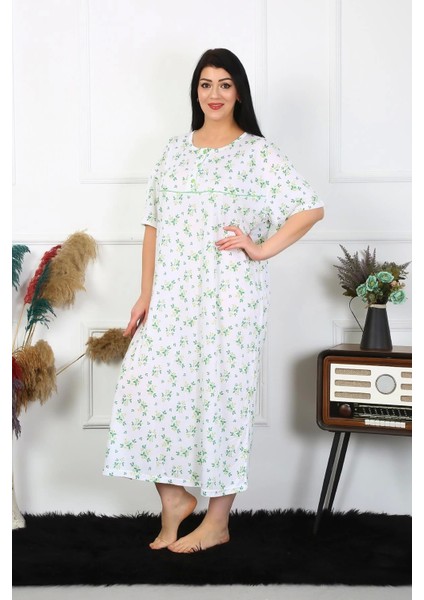 Monolyamc Monolyamc Kadın Büyük Beden Kısa Kol Beyaz Anne Gecelik 1372 modelleri