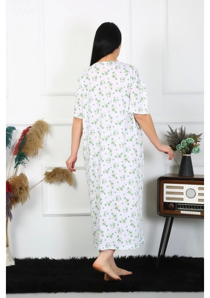 Monolyamc Monolyamc Kadın Büyük Beden Kısa Kol Beyaz Anne Gecelik 1372 indirimleri