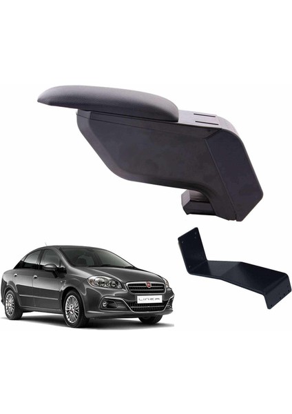 Fiat Linea 2007 Delmesiz Çelik Ayaklı Siyah Kolçak Kol Dayama