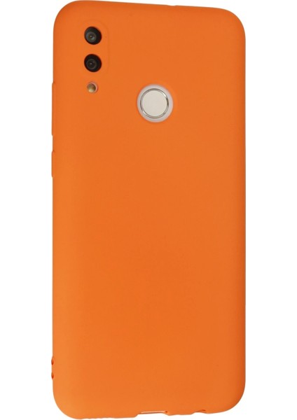 Huawei P Smart 2019 Kılıf Nano Içi Kadife Silikon - Turuncu Glstd