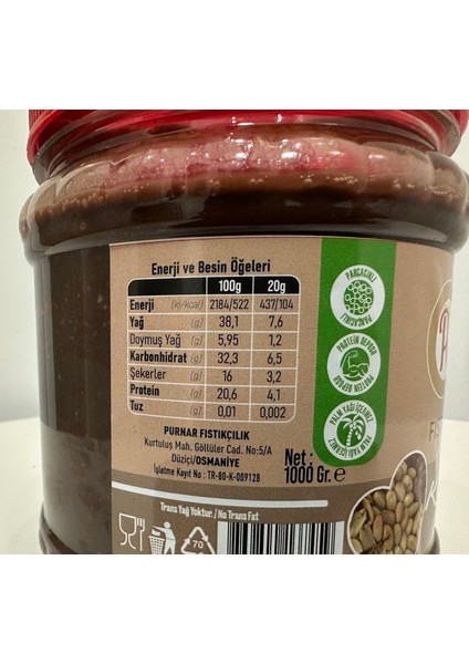 Kakaolu Fıstık Ezmesi 1000 gr