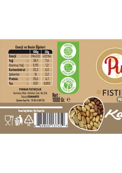 Kakaolu Fıstık Ezmesi 1000 gr