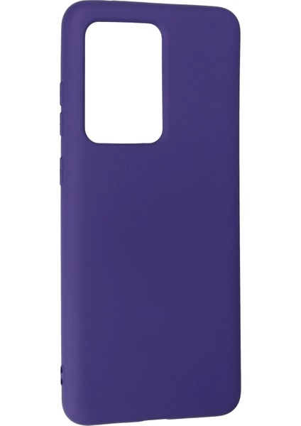 Samsung Galaxy S20 Ultra Kılıf Nano Içi Kadife Silikon - Mor Glstd