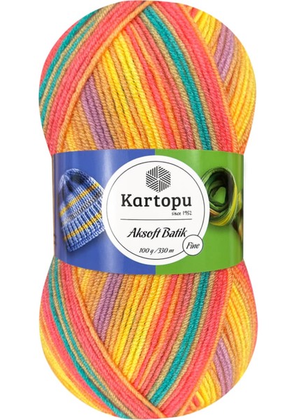 Aksoft Batik Ebruli El Örgü Ipi 59230