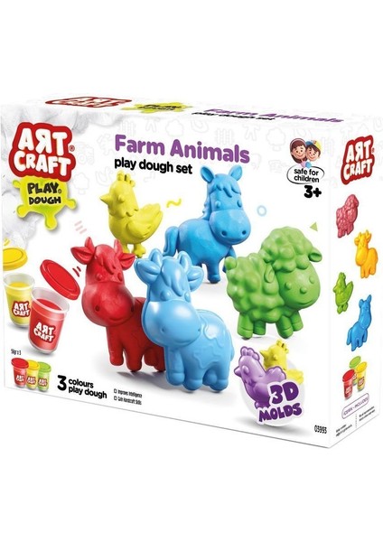 03993 Art Craft Çiftlik Hayvanları Hamur Set 168 gr -Fentoys fiyatları