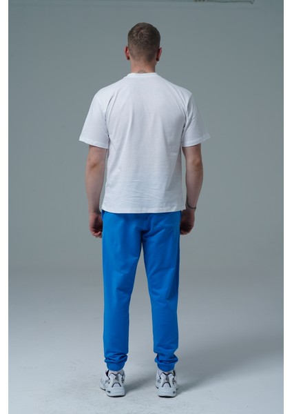 Daily Core - Mavi Rahat Kesim Erkek Jogger Eşofman Altı