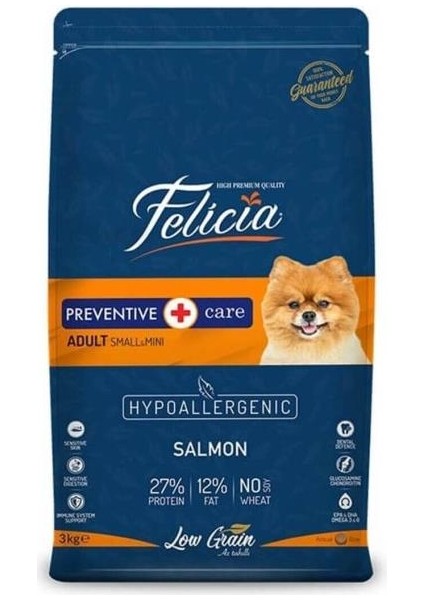 Düşük Tahıllı Hipoalerjenik Somonlu Küçük Irk Yetişkin Köpek Maması 3 kg