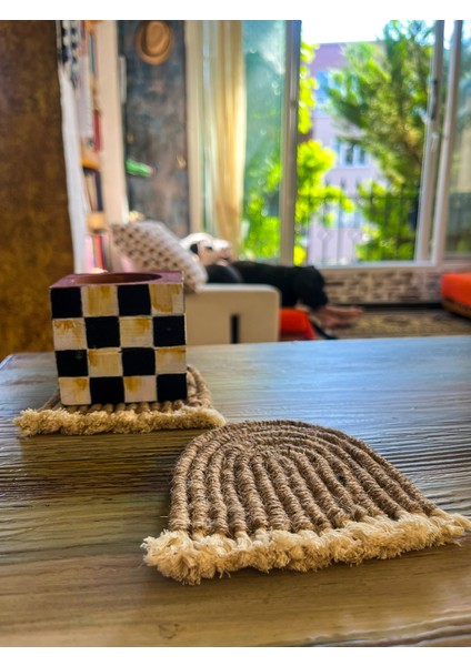 Bohem Gökkuşağı Bardak/mum Altlığı 10X12 cm - 2 Adet fiyatları