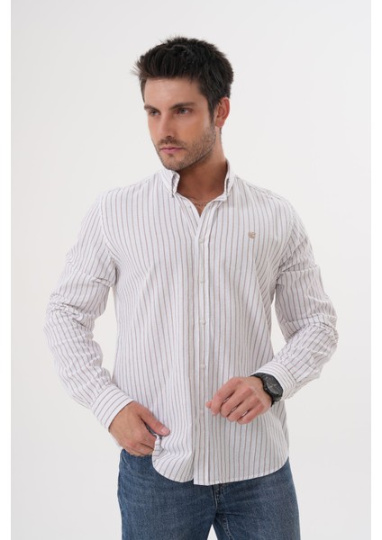 Erkek Çizgili 100%PAMUK Regular Erkek Gömlek indirimleri