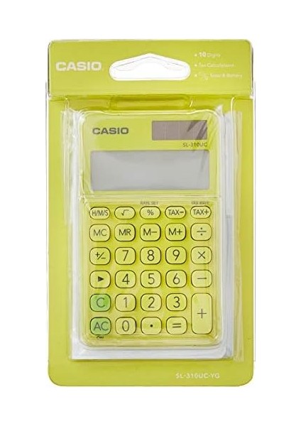SL-310UC-YG Cep Tipi 10 Hane Sarı Hesap Makinesi