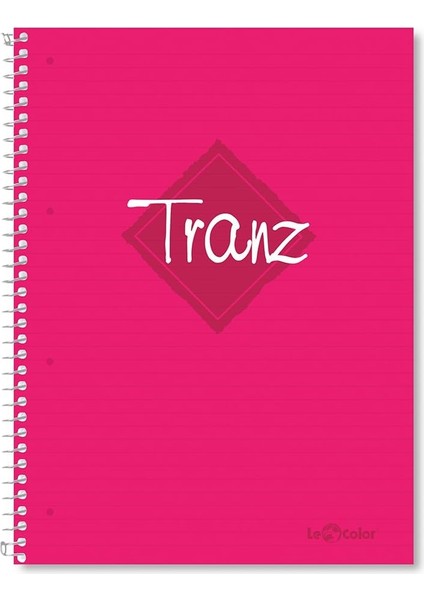 Color 2012095/1 Tranz Pp Kapak, 1.hamur Kağıt Spiralli Defter, Pembe