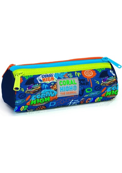 Kids Saks Mavi Grafiti Desenli 3’Lü Okul Çanta Seti 3set23767