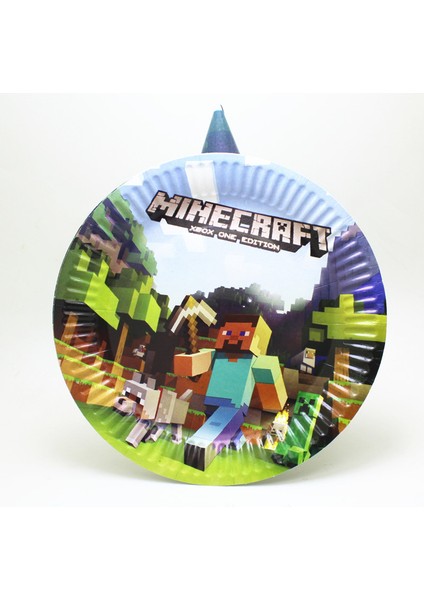 Minecraft Temalı Karton Tabak ve Bardak Seti 8+8 Adet fiyatları