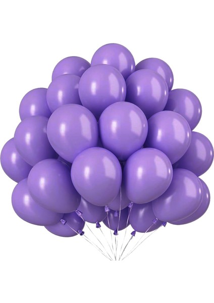 Pastel Balon Mor 10 Adet