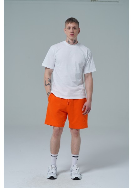 Daily Core - Turuncu Rahat Kesim Pamuklu Erkek Spor Şortu