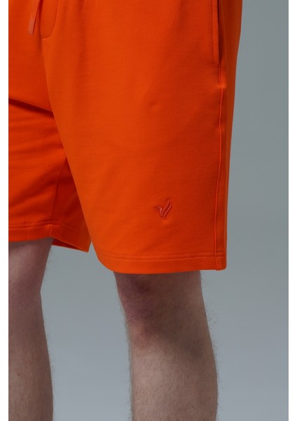 Daily Core - Turuncu Rahat Kesim Pamuklu Erkek Spor Şortu modelleri