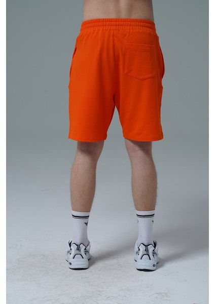 Daily Core - Turuncu Rahat Kesim Pamuklu Erkek Spor Şortu indirimleri