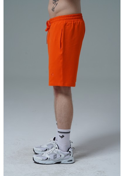 Daily Core - Turuncu Rahat Kesim Pamuklu Erkek Spor Şortu