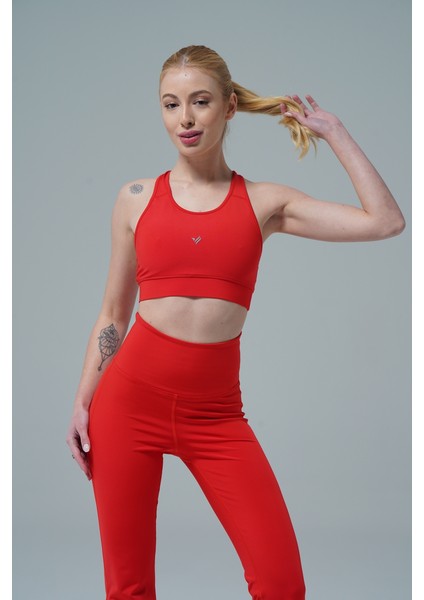 George Phoenix Aero Motion - Kırmızı Geniş Askılı Kaplı ve Destekli Spor Sütyeni fırsatları