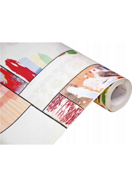 276-3205 Patchwork Desen Dekoratif Yapışkanlı Folyo ( 45 cm x 2 mt )