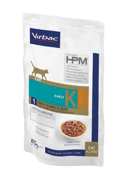 Vırbac Kj Early Kidney Joint Support Cat Böbrek ve Joint Desteği Pouch Yaş Kedi Maması 85 gr