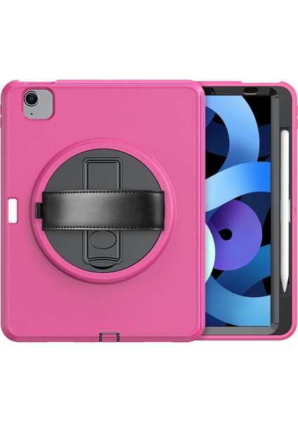 Ipad 2022 10.9 (10.nesil) Kılıf Hand Strap Tablet Kılıfı - Pembe Glstd