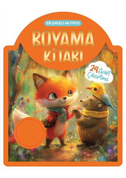 Çıkartmalı Boyama Kitabı - Turuncu