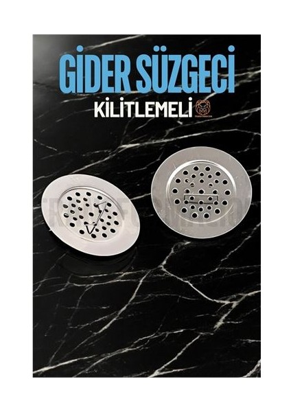 Winwinstore Kilitlenebilir Metal Lavabo Evye Süzgeci 2 Adet