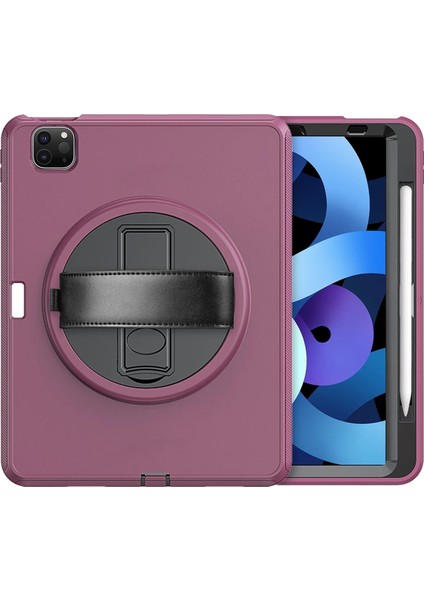 Ipad Pro 11 (2018) Kılıf Hand Strap Tablet Kılıfı - Mürdüm Glstd