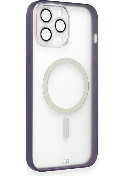 Apple iPhone 14 Pro Max Kılıf Grand Magneticsafe Kapak - Mor Glstd