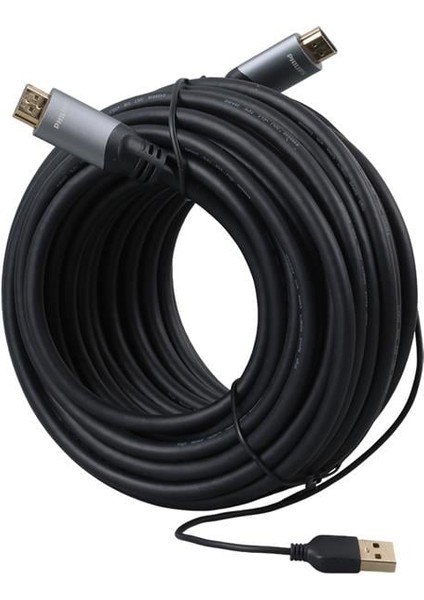 Philips SWL6122B/93 4K 60 Hz 15 Metre USB Güç Kablolu HDMI Görüntü Kablosu