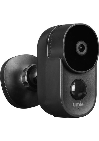 Umıe 2mp Iki Yönlü Ses Tf Kart Kablosuz Tuya Destekli Akıllı Ip Kamera 6700 Mah Bataryalı (UM-BK21 Siyah)